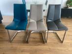 Xooon eetkamer stoelen 6x in taupe, grijs en petrol, Ophalen, Gebruikt, Grijs, Vijf, Zes of meer stoelen