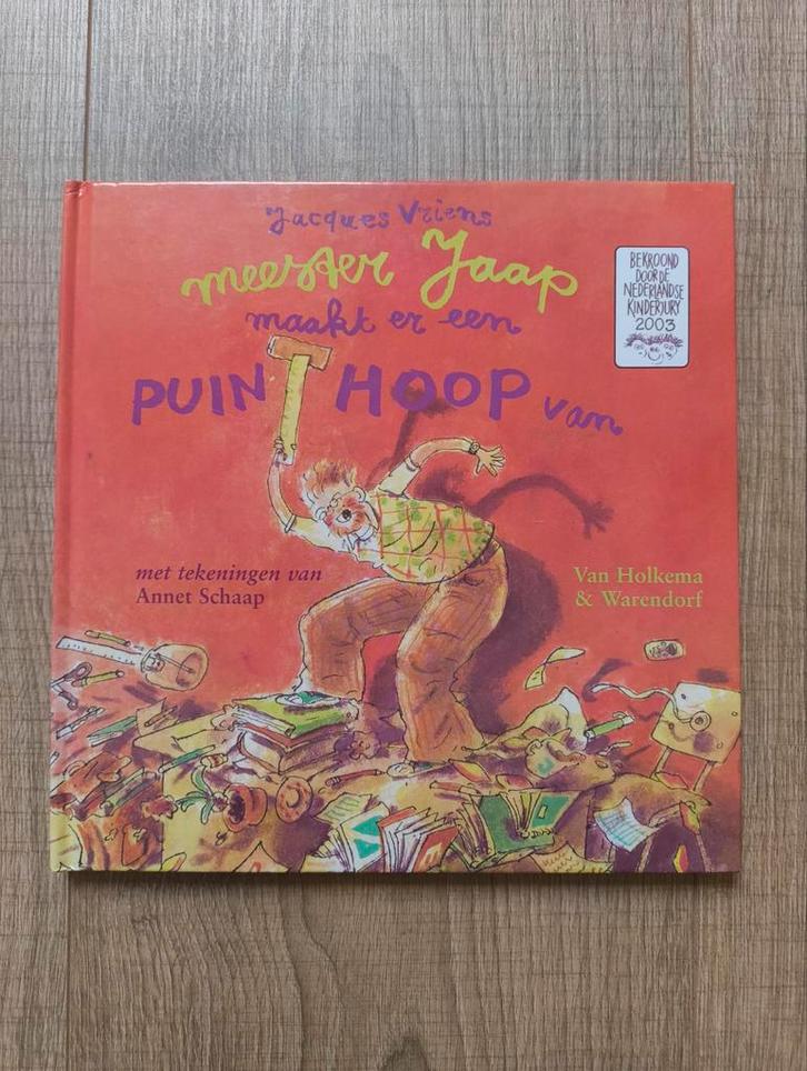 Jacques Vriens - Meester Jaap maakt er een puinhoop van, Boeken, Kinderboeken | Jeugd | onder 10 jaar, Zo goed als nieuw, Fictie algemeen