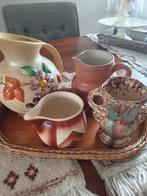 Leuke vintage kannen en vaasje van aardewerk, Ophalen of Verzenden