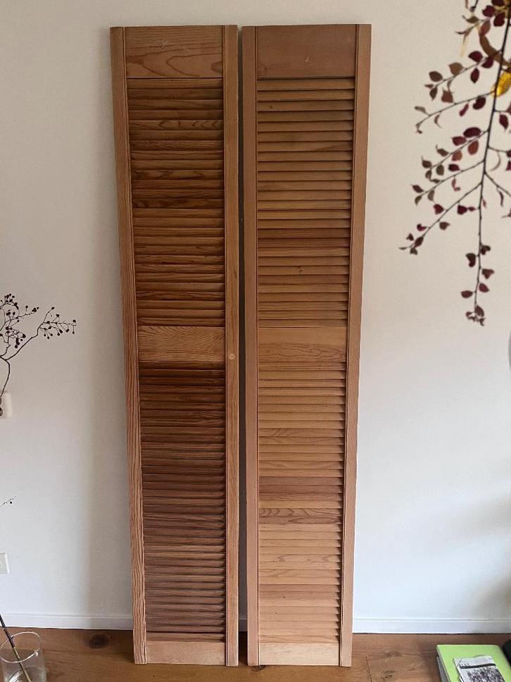 Louvre deur, Doe-het-zelf en Verbouw, Deuren en Horren, Gebruikt, Binnendeur, 200 tot 215 cm, Minder dan 80 cm, Hout, Ophalen