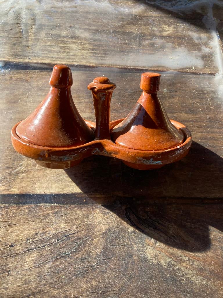 Aardewerk peper zout stel, Antiek en Kunst, Ophalen of Verzenden