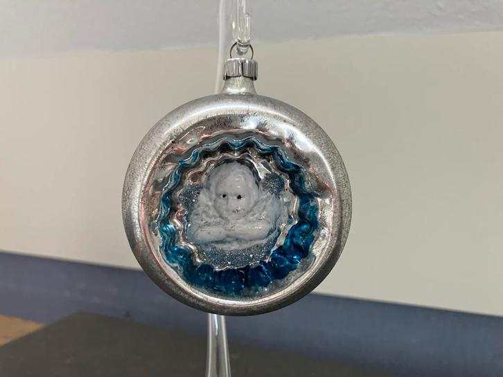 Nostalgische Kerstbal Glas - Prachtige Decoratie, Antiek en Kunst, Curiosa en Brocante, Ophalen of Verzenden