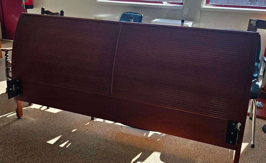 Ombouw voor tweepersoonsbed, Ophalen, Overige materialen, Bruin, Klassiek