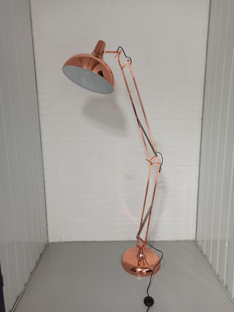 Koperen vloerlamp groot, Ophalen, Zo goed als nieuw, 150 tot 200 cm