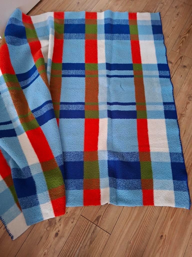 Mooie Vintage wollen deken 200 x 160 cm, Huis en Inrichting, Woonaccessoires | Plaids en Woondekens, Ophalen of Verzenden, Zo goed als nieuw
