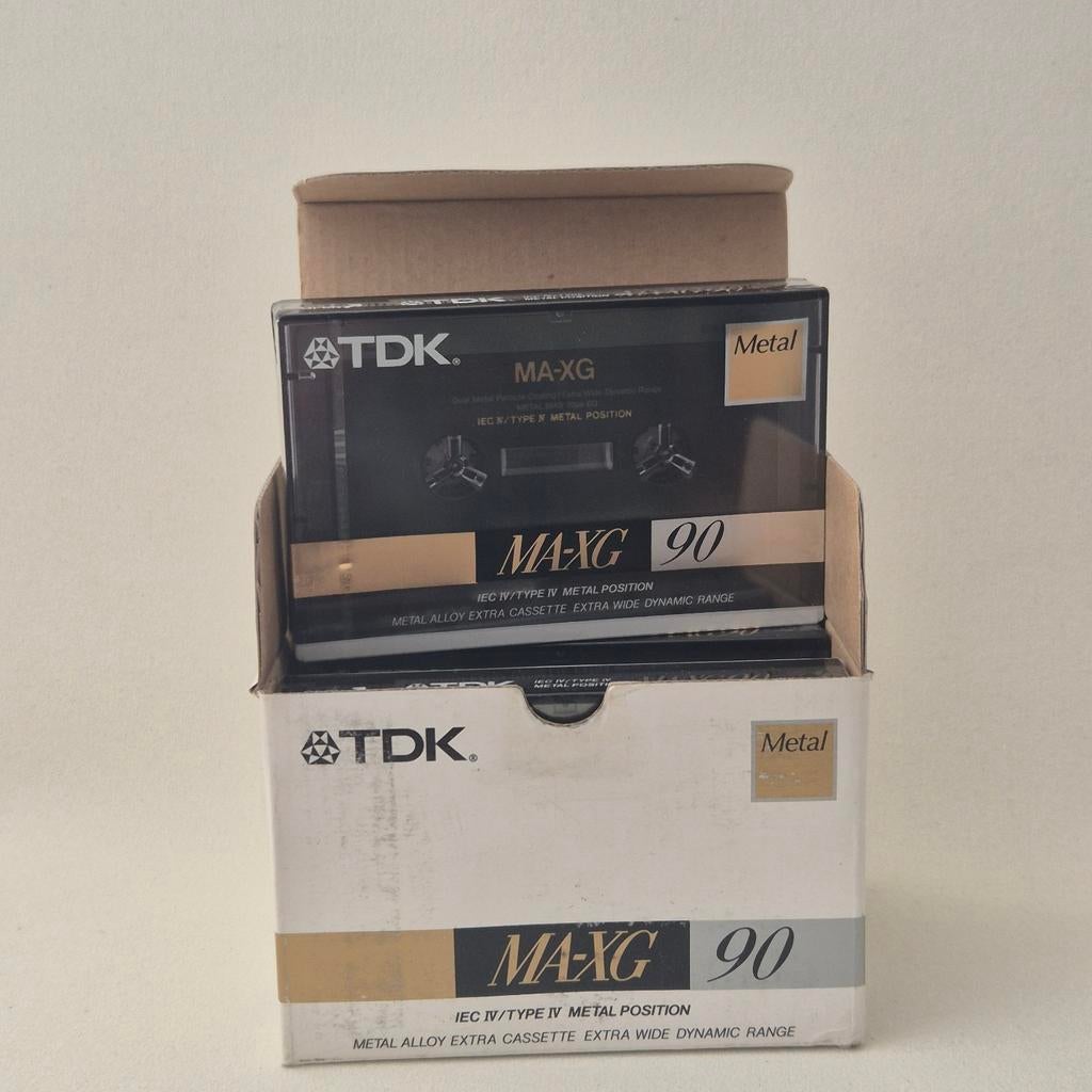 TDK MA-XG 90 Tape, Type IV. Metal 5 stuks mind  condition., 2 t/m 25 bandjes, Ophalen of Verzenden, Met bewaardoos, rek of koffer