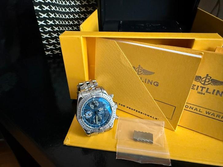 Breitling chronomat 44, Sieraden, Tassen en Uiterlijk, Horloges | Heren, Zo goed als nieuw, Polshorloge, Breitling, Staal, Staal