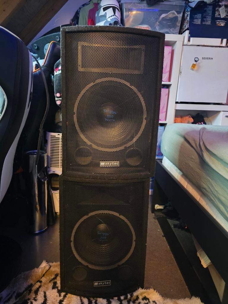 2 Skytec speakers - 20 euro per stuk of 40 voor beiden, Audio, Tv en Foto, Luidsprekers, Ophalen of Verzenden, Minder dan 60 watt