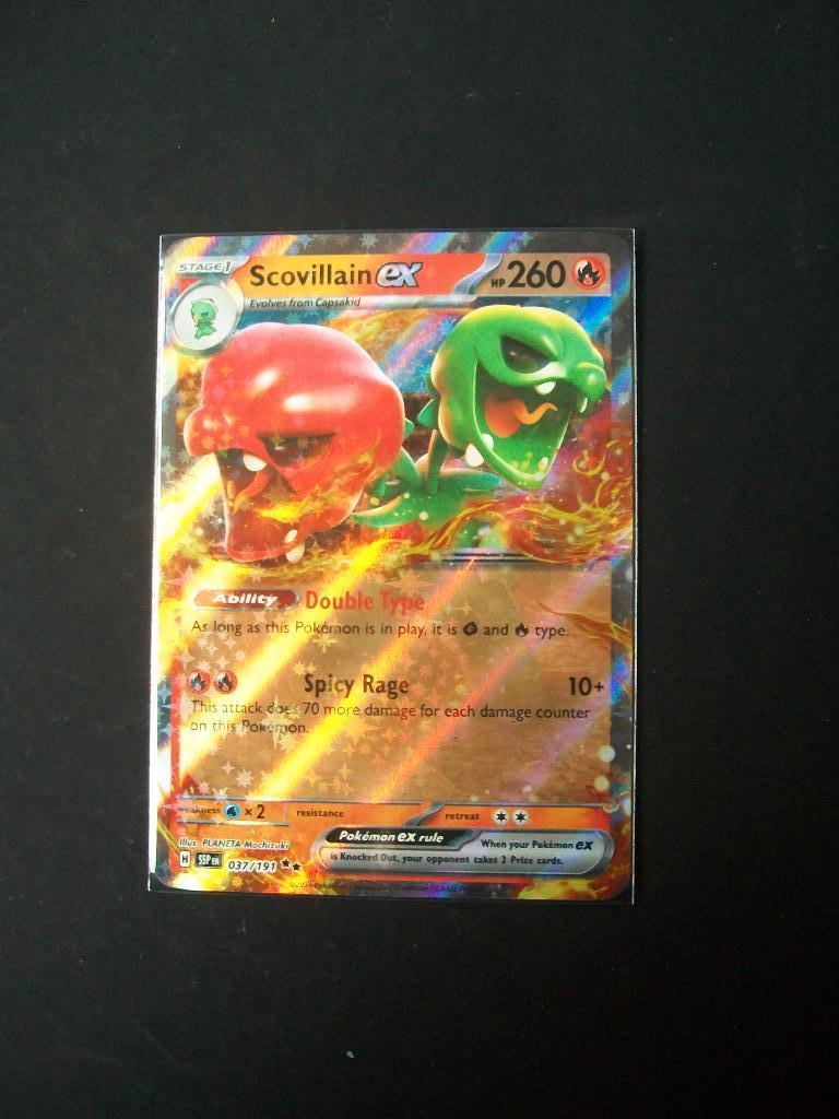 9230: Nieuwe Pokemon Kaart SCOVILLAIN EX HP 260 (037/191), Verzenden, Nieuw, Losse kaart, Foil