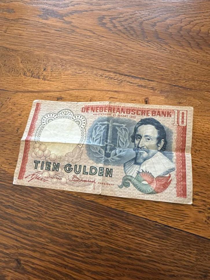 Zeldzaam 10 Gulden Biljet uit 1953 - De Nederlandse Bank, Postzegels en Munten, Bankbiljetten | Nederland, Los biljet, 10 gulden