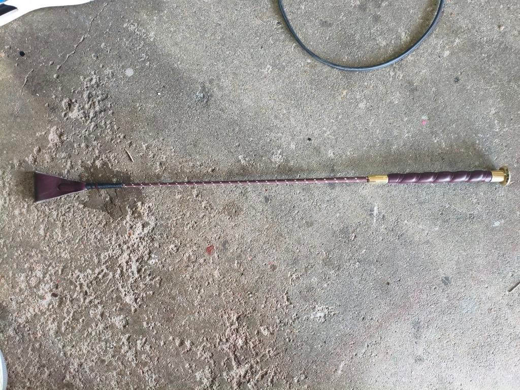 Paardrij zweep netjes leder, Ophalen of Verzenden, Zo goed als nieuw, Dressuur