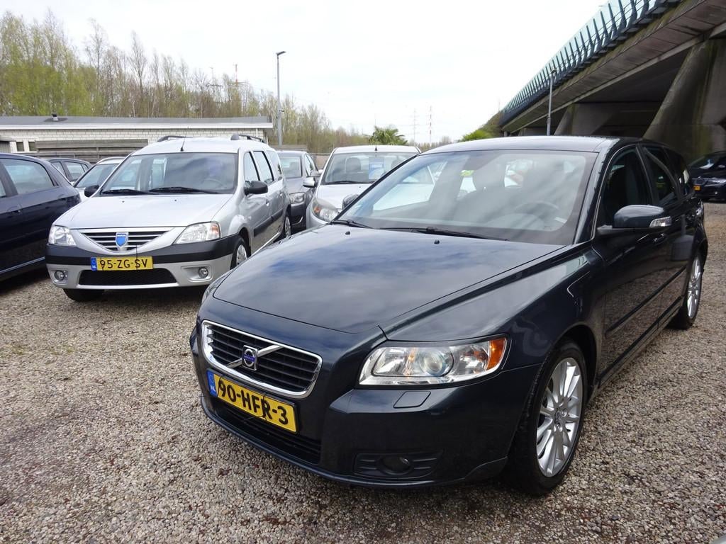 Volvo V50 2.0D Edition II, Airco, Cruise C, Apk 18-03-2027, Voorwielaandrijving, 136 pk, Gebruikt, Zwart