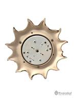 Vintage plafondlamp / plafonnière zon - lamp kap glas, Huis en Inrichting, Lampen | Plafondlampen, Ophalen of Verzenden, Gebruikt