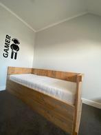 Stoere degelijke  bedbank, Ophalen, Zo goed als nieuw, Eenpersoons