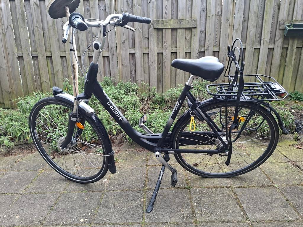 Zwarte Gazelle Orange comfort C7, Gebruikt, Versnellingen, Ophalen of Verzenden, Minder dan 47 cm