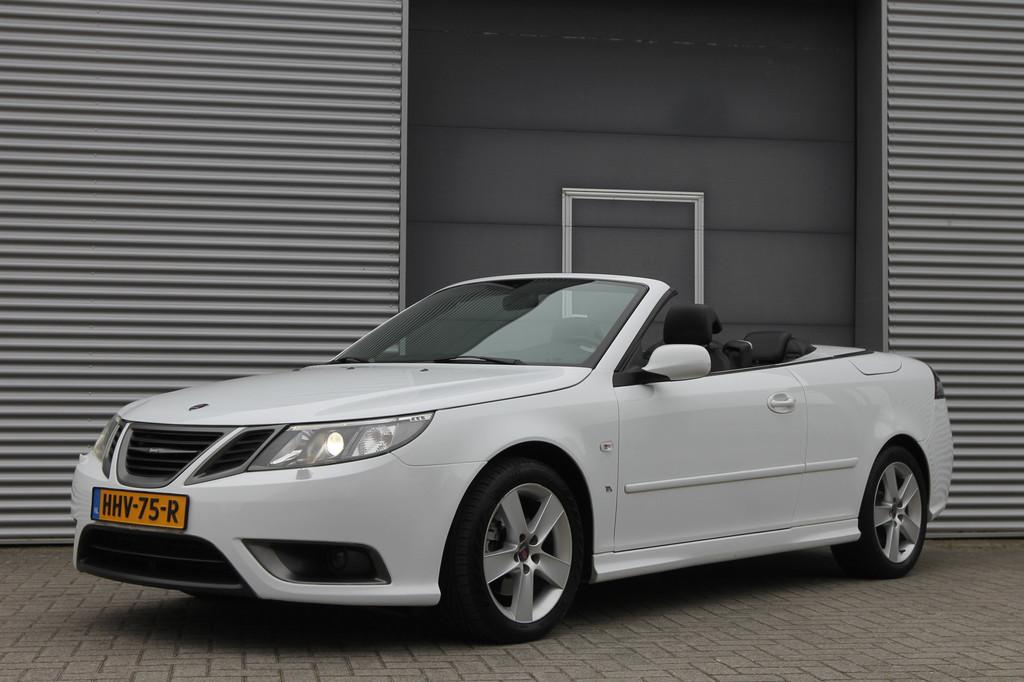 Saab 9-3 Cabrio 1.9 TiD Vector I Aut. I Navi I Leder, Auto's, Saab, Traction-control, Gebruikt, Zwart, 4 cilinders