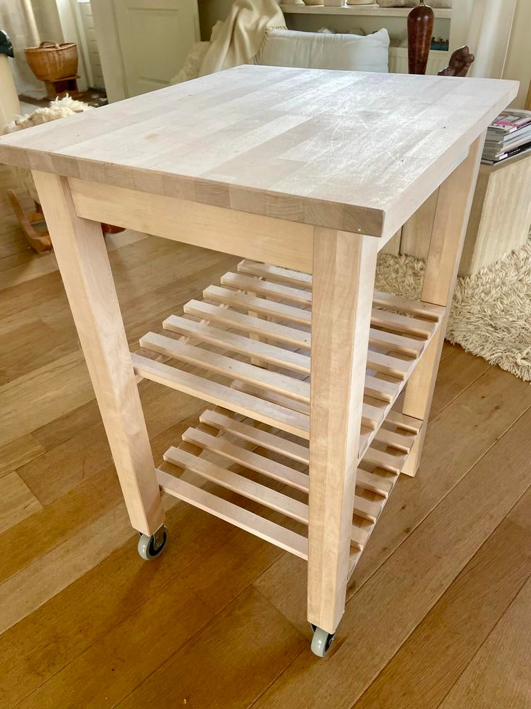 Nette IKEA Bekväm Keukentrolley - Hout, Beige, Gebruikt, Hout, IKEA