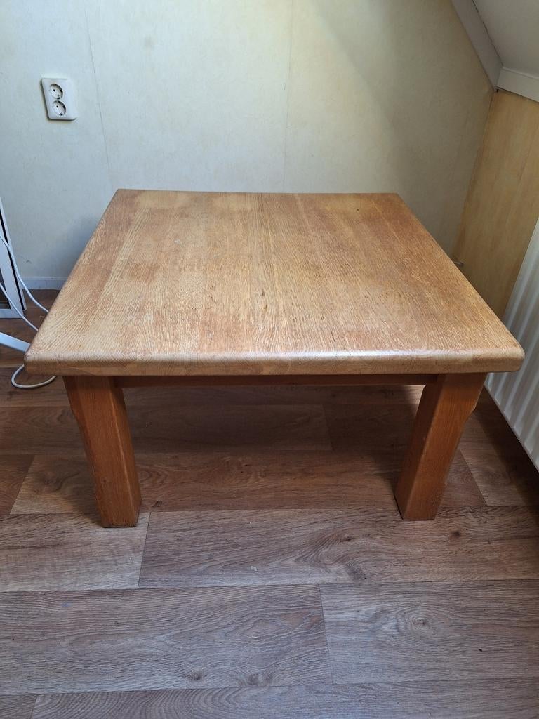 Eiken tafel en TV kastje, Gebruikt, Eikenhout, Minder dan 50 cm, Rechthoekig