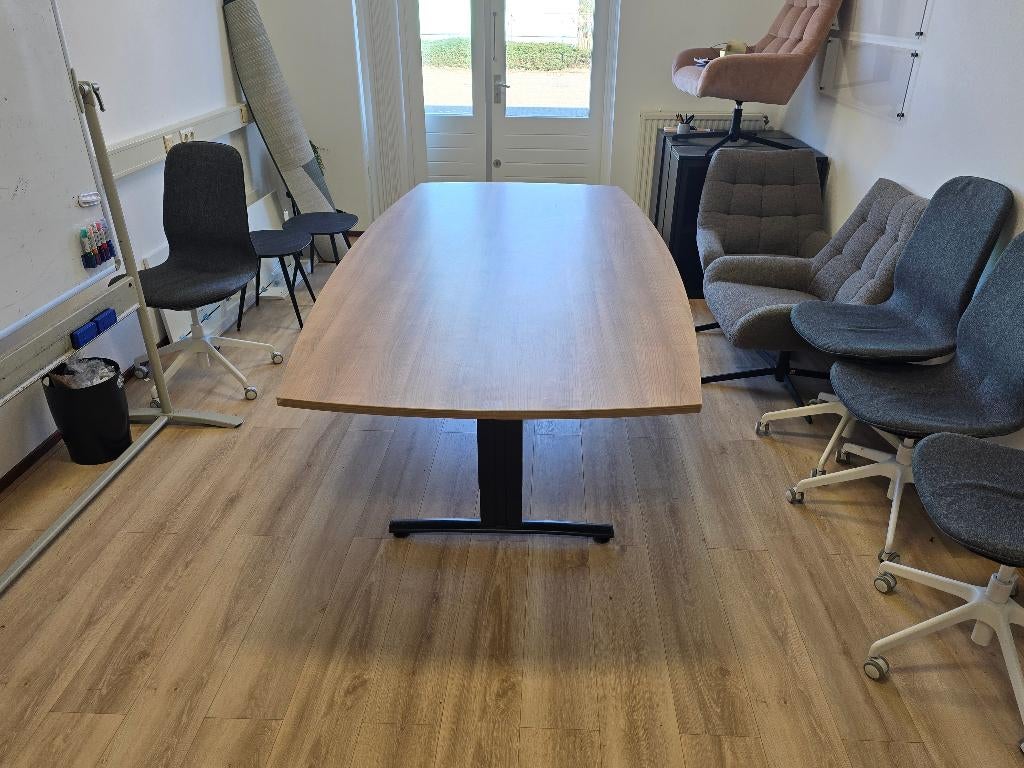 Grote Vergadertafel / Eettafel - Bootvorm - 240x120, Ophalen, 100 tot 150 cm, Overige materialen, 200 cm of meer