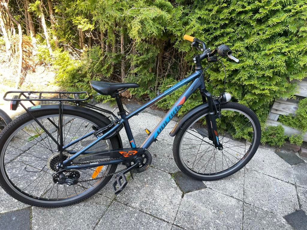 Volare Sportieve Kinderfiets 24 inch - Blauw/Oranje, Ophalen, 24 inch, Velgrem, Handrem