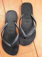 Havaianas slippers zwart maat 37 / 38 - zgan, Kleding | Dames, Schoenen, Slippers, Zwart, Ophalen of Verzenden, Zo goed als nieuw