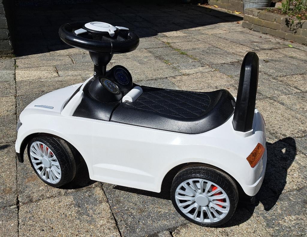 loopauto wit, Kinderen en Baby's, Speelgoed | Buiten | Voertuigen en Loopfietsen, Ophalen, Gebruikt, Loopvoertuig