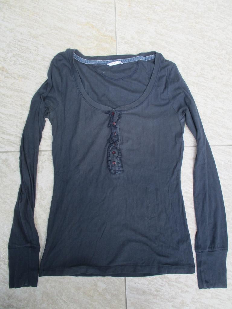 Hema longsleeve donker blauw maat S T-shirt lange mouwen, Blauw, Ophalen of Verzenden, Zo goed als nieuw, Lange mouw