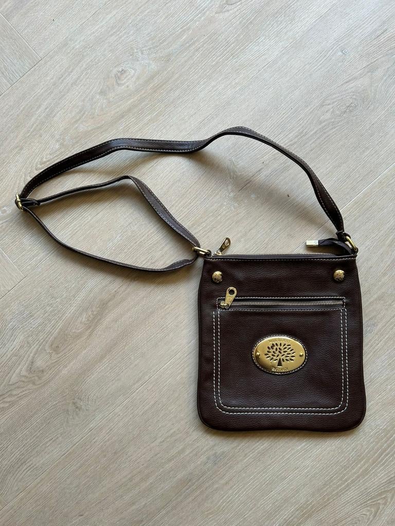 Mulberry tasje bruin leer, Ophalen of Verzenden, Gebruikt, Bruin, Schoudertasje