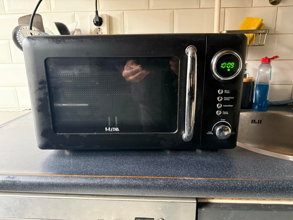 Etna SMV620ZWA Magnetron - Zwart, 20L, Ophalen, Gebruikt, Minder dan 45 cm, Magnetron