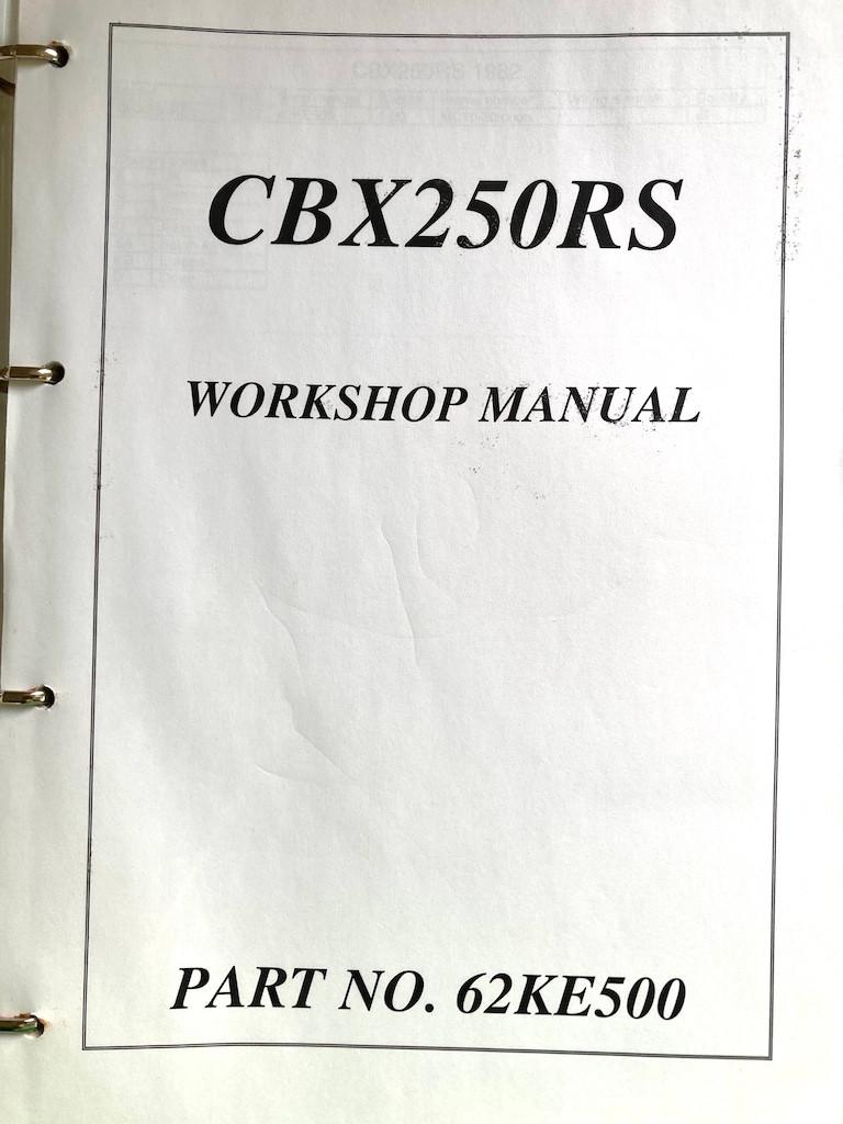 Honda CBX250RS 1983-1984 Service Manual, Ophalen of Verzenden, Honda