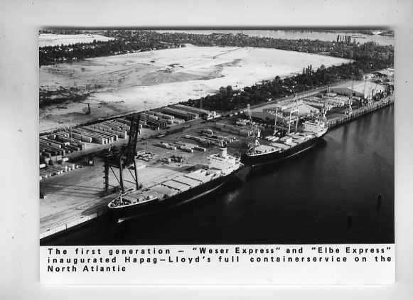 scheepvaart-foto-hapag-lloyd-div havens-4x, Verzamelen, Scheepvaart, Ophalen of Verzenden, Zo goed als nieuw, Motorboot, Boek of Tijdschrift