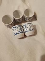 5 eierdopjes zonder merk Blauw Saksisch Servies, Antiek en Kunst, Ophalen of Verzenden
