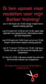 MODELLEN BARBER TRAINING, 33 - 40 uur, Overige niveaus, Starter, Overige vormen