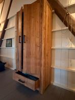Robuuste grenen kast met lade en deuren, Ophalen, Gebruikt, 200 cm of meer, 50 tot 100 cm