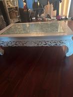 Mooie landelijke witte salontafel, Riviera de Maison, Huis en Inrichting, Tafels | Salontafels, Ophalen, 100 tot 150 cm, 50 tot 75 cm