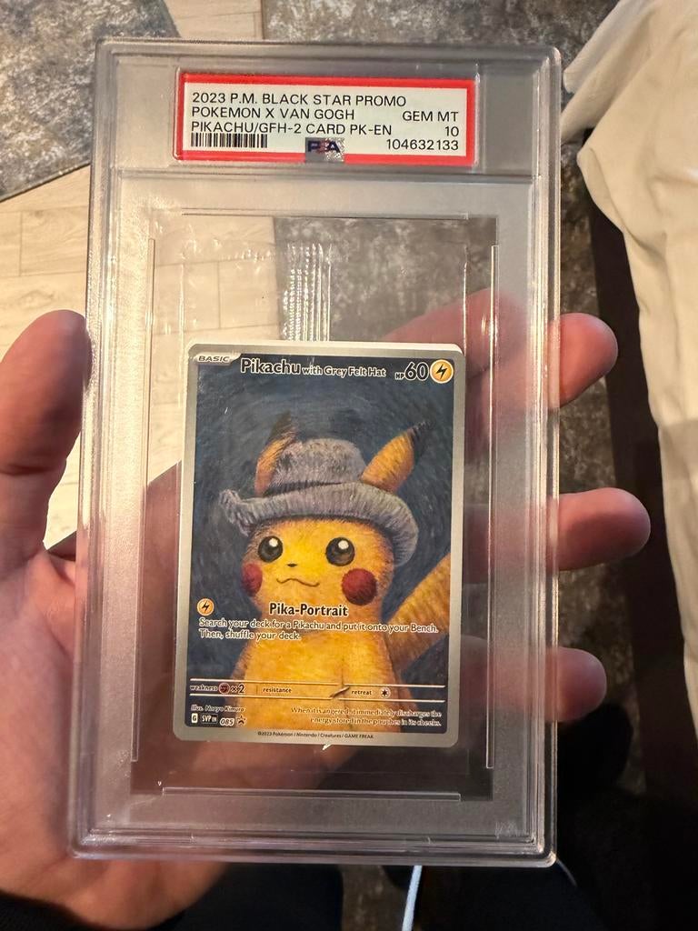 Pikachu Van Gogh Pokemon sealed PSA 10 GEM MT, Ophalen of Verzenden, Zo goed als nieuw, Losse kaart