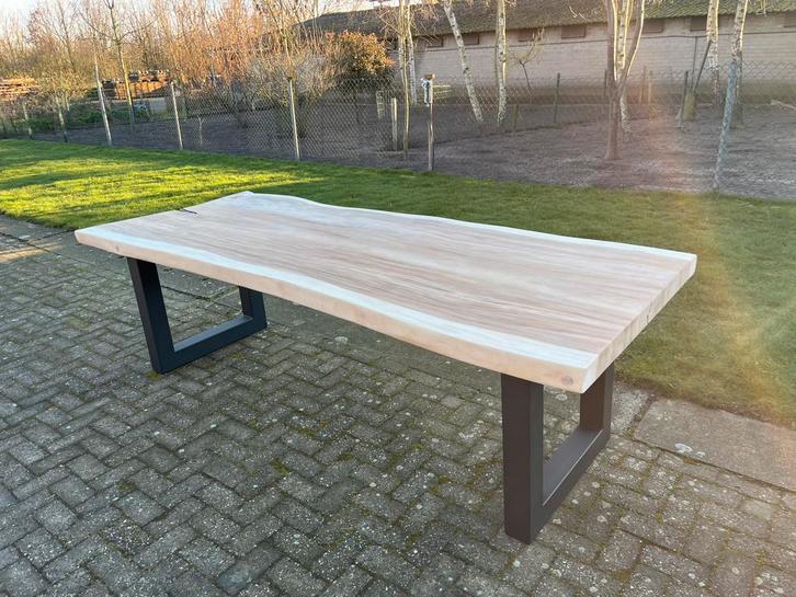 Suar boomstamtafel 280x110cm, Huis en Inrichting, Tafels | Eettafels, Nieuw, 100 tot 150 cm, 200 cm of meer, Vijf personen of meer