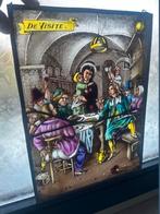 Glas in lood raam 'De Visite', Ophalen of Verzenden