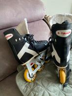 8 Track Skeelers Maat 38 - Zwart/Wit met Gele Wielen, Overige merken, Gebruikt, Ophalen of Verzenden, Inline skates 4 wielen