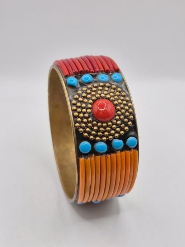 Armband uit India, Sieraden, Tassen en Uiterlijk, Ringen, Zo goed als nieuw, Dame, 17 tot 18, Zilver, Ophalen of Verzenden