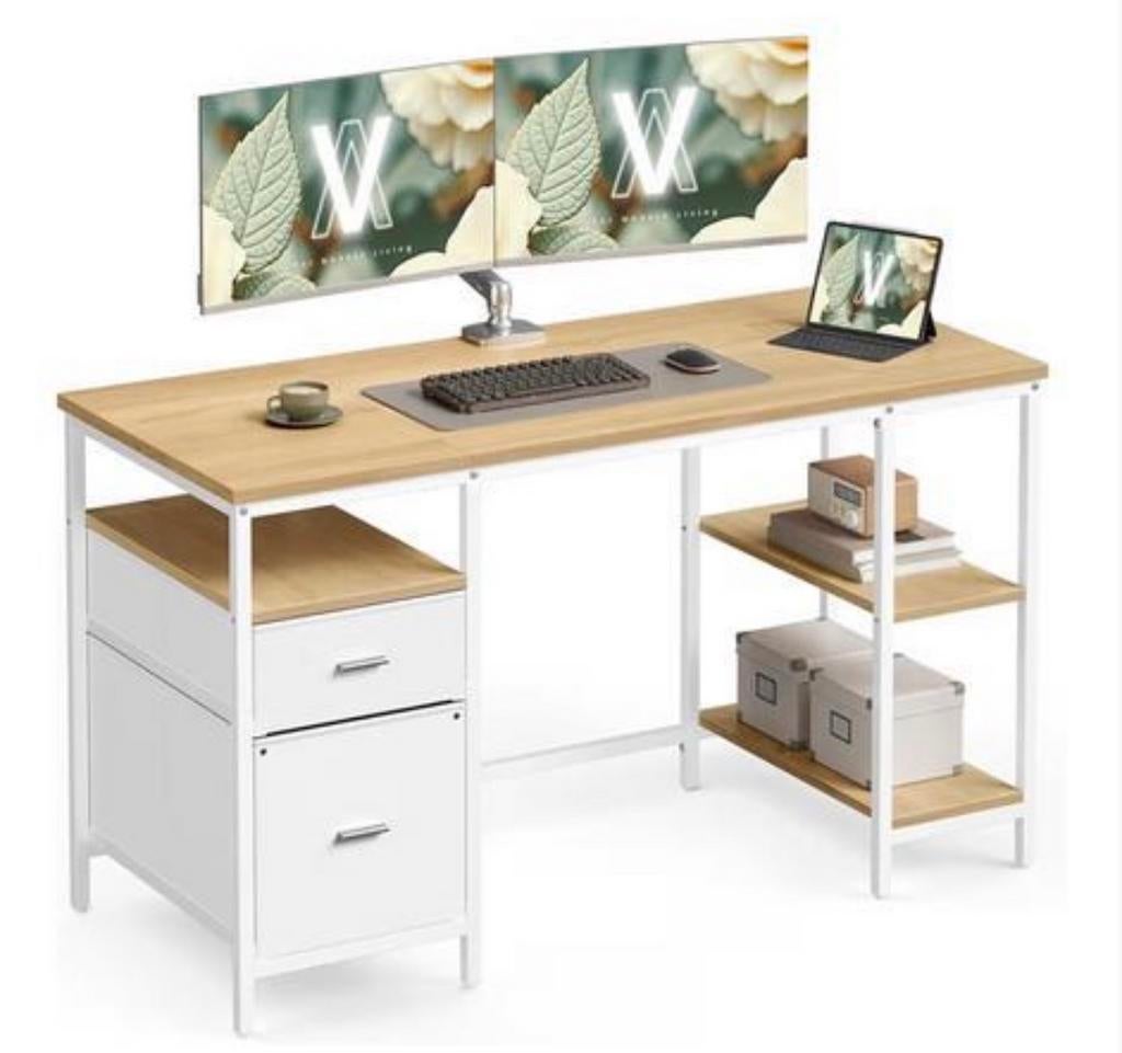 VASAGLE computer table - Nieuw in Doos, Huis en Inrichting, Bureaus, Nieuw, Computerbureau, Overige merken, Modern, Hout, Meerkleurig