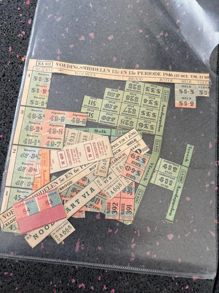 Originele distributiebonnen / voedselbonnen 1946 Nederland, Verzenden, Nederland