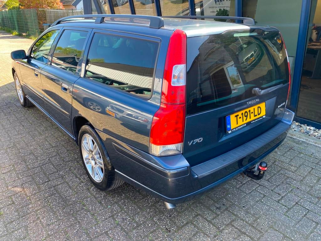 Volvo V70 2.4 Edition 170PK Youngtimer, Auto's, Voorwielaandrijving, Zwart, Blauw, Leder en Stof