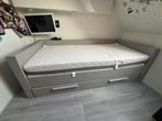Woood bedbank, Huis en Inrichting, Slaapkamer | Bedden, Ophalen, 90 cm, Eenpersoons, Grijs