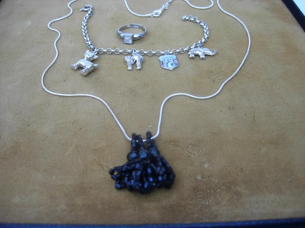 LOT ZILVEREN SIERADEN, Sieraden, Tassen en Uiterlijk, Antieke sieraden, Verzenden, Zilver, Overige typen, Met edelsteen