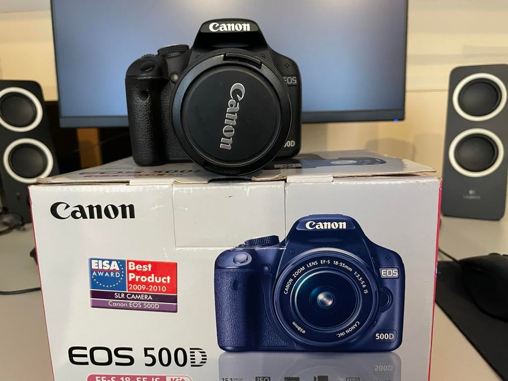 Canon EOS 500D spiegelreflexcamera met 18-55mm lens, Gebruikt, Spiegelreflex, Canon, Ophalen of Verzenden