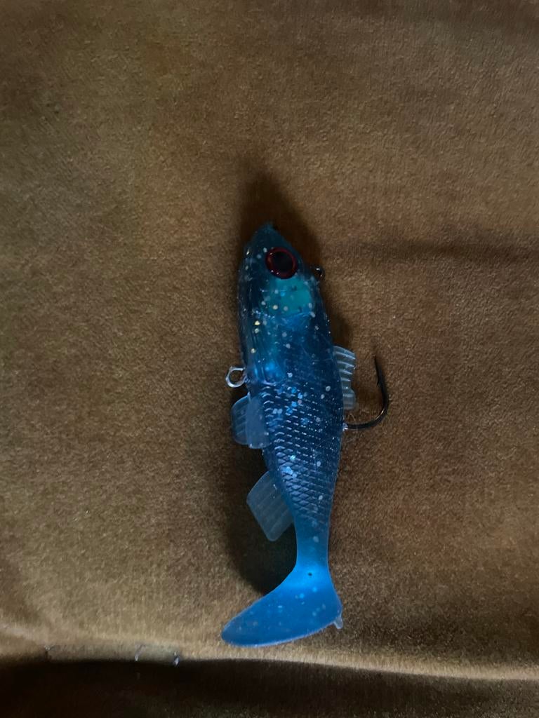 Blauw vis aas, Ophalen of Verzenden, Gebruikt, Kunstaas