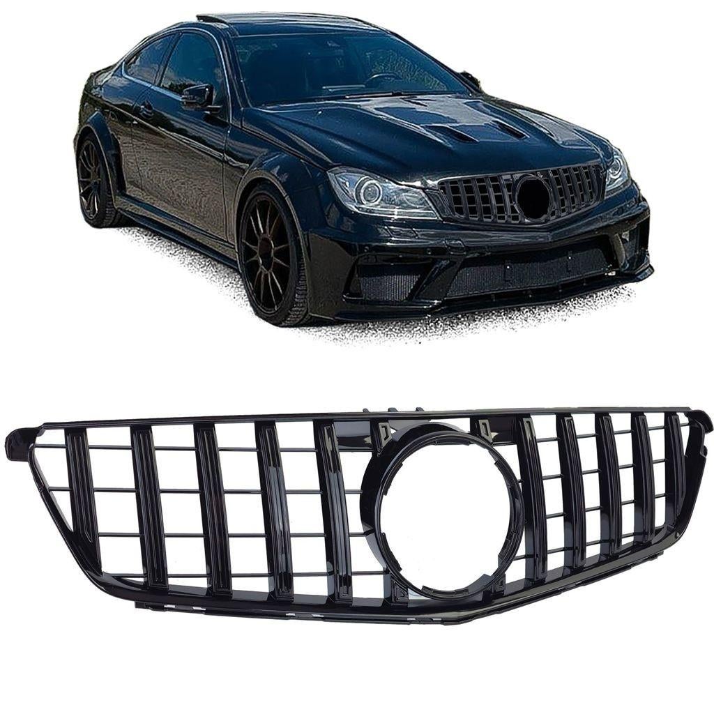 Grill Voor MB C Klasse W204 S204 C204 Zwart GT Look