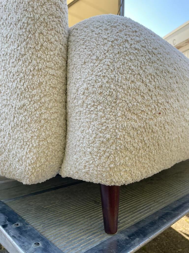 Japandi Teddy Bank - Zo goed als nieuw - Wit, Ophalen, Japandi, 150 tot 200 cm, Driepersoons