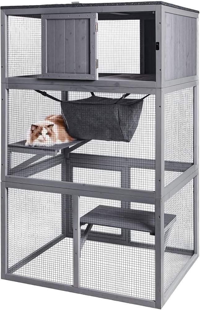 Kattenren / kattenhuis voor buiten, Dieren en Toebehoren, Katten-accessoires, Ophalen, Gebruikt